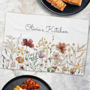 Hübscher Blumengarten Wildblume Geschirrtuch