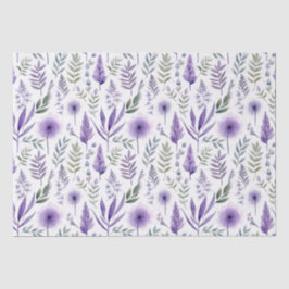 Hübscher Blumenlavender Lila Botanisch Seidenpapier