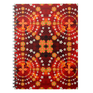 Hübscher Blumenmuster Niedlicher Garten Notizblock