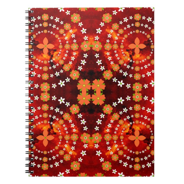 Hübscher Blumenmuster Niedlicher Garten Notizblock (Vorderseite)