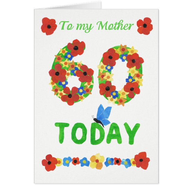 Hübscher Blumenstrauß 60. Geburtstag, für Mutter (Vorne)