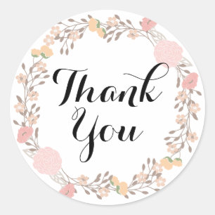 Hübscher Blumenstrauß Dankeschön Aufkleber