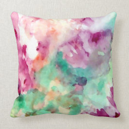 Hübscher Blumenwatercolor-abstrakte weiche Kissen