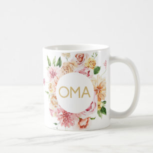 Hübscher Blumiger Oma-Geschenkbecher Kaffeetasse