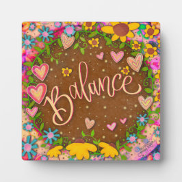 Hübscher Blütenspass Inspiriere Balance-Inspirivit Fotoplatte