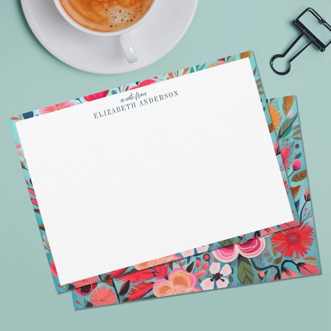 Hübscher botanischer Girlanalrahmen Mitteilungskarte (Pretty floral stationery note cards. )