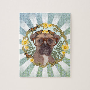 Hübscher Boxerhund-Jigsaw-Puzzle Puzzle