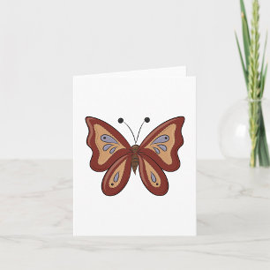 Hübscher brauner Schmetterling Karte