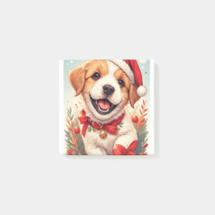 Hübscher brauner weißer Hund Post-it Klebezettel