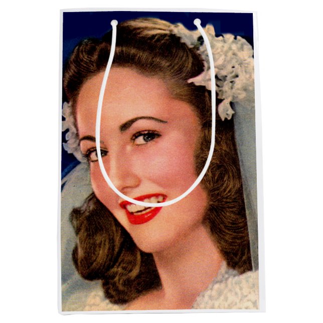 hübscher Bräunungsdruck der 40er Jahre Mittlere Geschenktüte (Vorderseite)