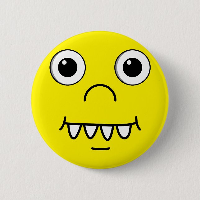 Hübscher Cartoon Button (Vorderseite)