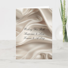 Hübscher Champagner Gold Romantische Hochzeit Karte