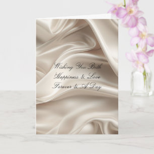 Hübscher Champagner Gold Romantische Hochzeit Karte