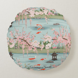 Hübscher Cherry Blossom Pillows Blumenarm Rundes Kissen