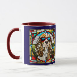 Hübscher Cocker Spaniel Buntglas-Kaffeebecher Tasse