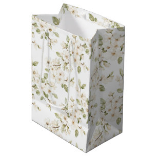 Hübscher cremefarbener blühender Baum Hochzeit Mittlere Geschenktüte
