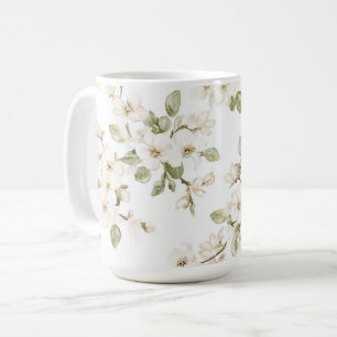 Hübscher cremefarbener blühender Baum  Kaffeetasse
