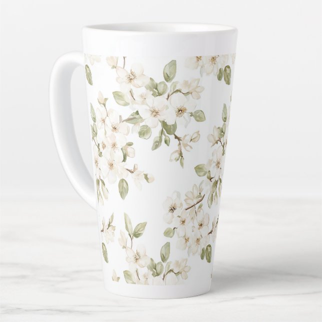 Hübscher cremefarbener blühender Baum Milchtasse (Linke Ecke)