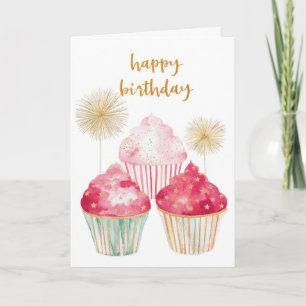 Hübscher Cupcake-Geburtstag Karte