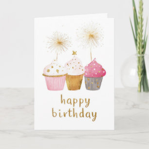 Hübscher Cupcake-Geburtstag Karte