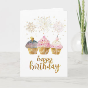 Hübscher Cupcake-Geburtstag Karte
