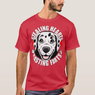 Hübscher Dalmatiner, der Furzen rauscht, der Hund T-Shirt