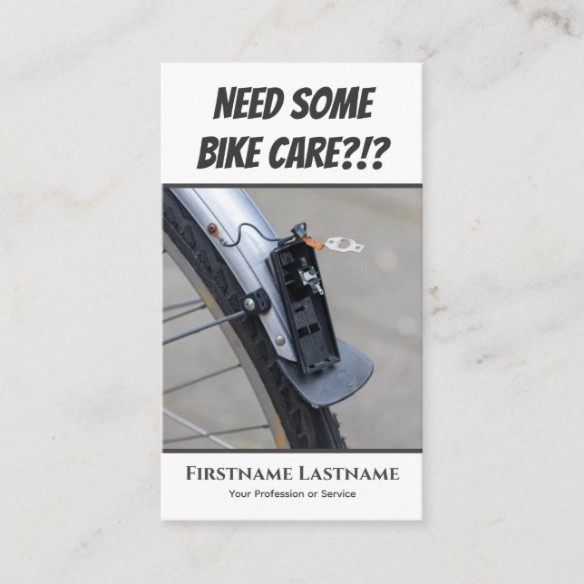 Hübscher Defekt bei Rücklicht für Fahrradreparatur Visitenkarte (Vorderseite)