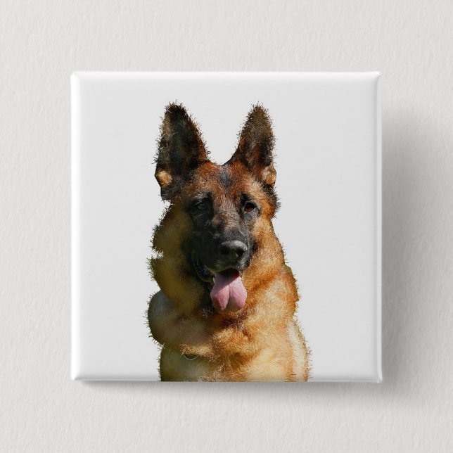 Hübscher Deutscher Schäferhund-Button Button (Vorderseite)