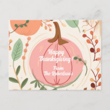 Hübscher Earthy Pumpkin Foliage Erntedank