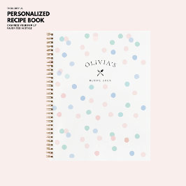 Hübscher Eleganter Chic Girly Pastel Polka Dot Rez Notizbuch