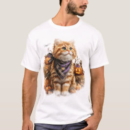 HÜBSCHER FALL-THEMA-ORANGE-TABBY T-Shirt