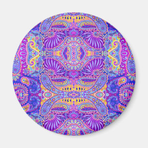 Hübscher farbenfroher Paisley-Muster-Becher Magnet