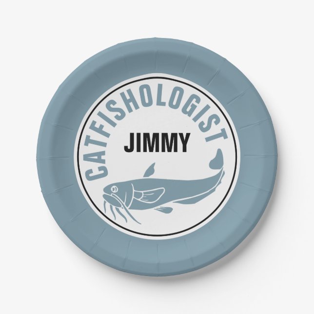 Hübscher Fisch Humorer Fischfang Recipe Koch Pappteller (Vorderseite)