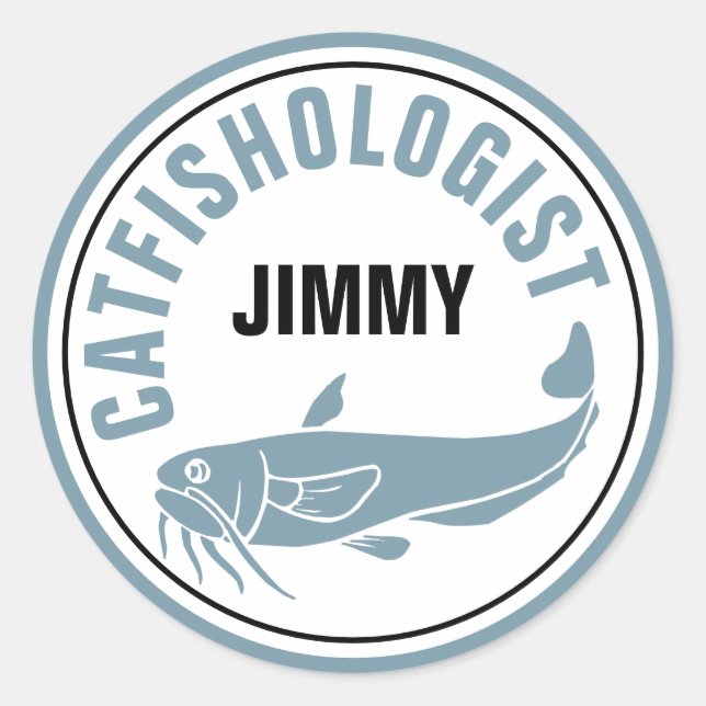 Hübscher Fisch Humorer Fischfang Recipe Koch Runder Aufkleber (Vorderseite)