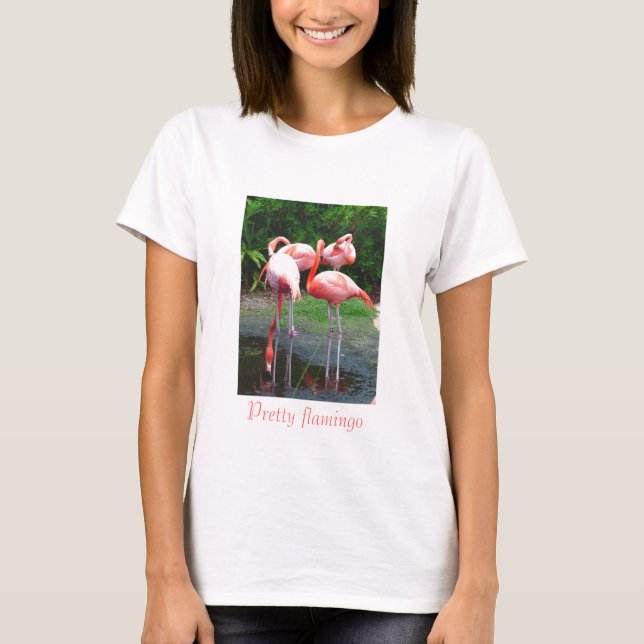 Hübscher Flamingo T-Shirt (Vorderseite)