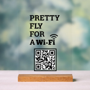 Hübscher Fliegen zum Herstellen einer Wifi-Prüfung Acrylschild
