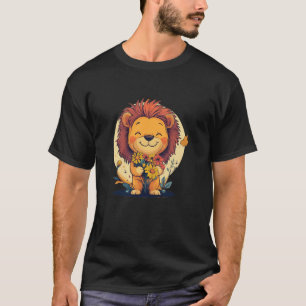 Hübscher Flower-Power-Löwe für einen Hauch von wun T-Shirt