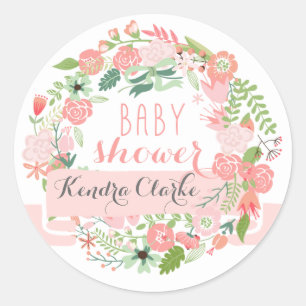 HÜBSCHER FLÜSSIGKEIT   BABY SHOWER STICKER