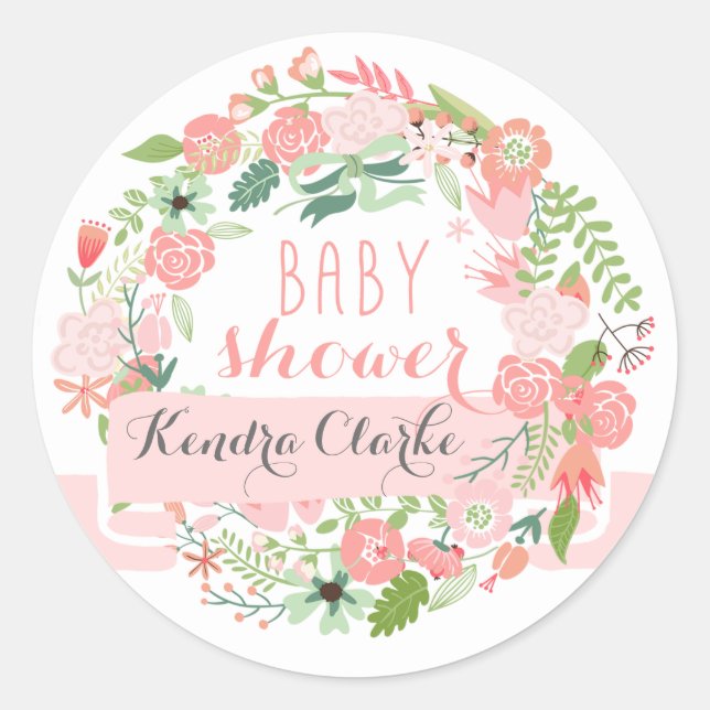 HÜBSCHER FLÜSSIGKEIT | BABY SHOWER STICKER (Vorderseite)