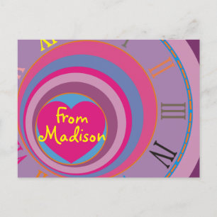 Hübscher Frauenwirbel umkreist Kinder Tornado nied Postkarte