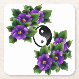 Hübscher Frieden Rechteckiger Pappuntersetzer