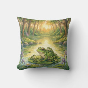Hübscher Frosch und Babys Fluss- und Seetiere  Kissen