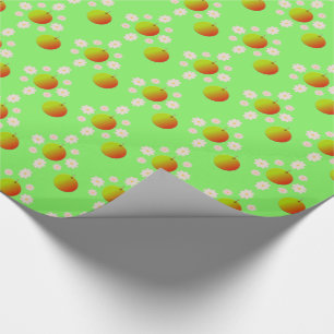 Hübscher Frühling Apfelblüte und Äpfel Gemustert Geschenkpapier