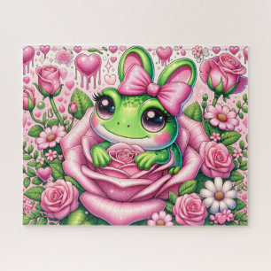 Hübscher Frühling Frosch Puzzle