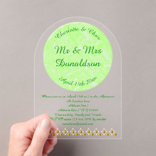 Hübscher Frühling Hochzeit Apfelblüte und Äpfel Acryleinladungen