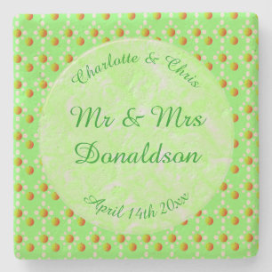 Hübscher Frühling Hochzeit Apfelblüte und Äpfel Steinuntersetzer