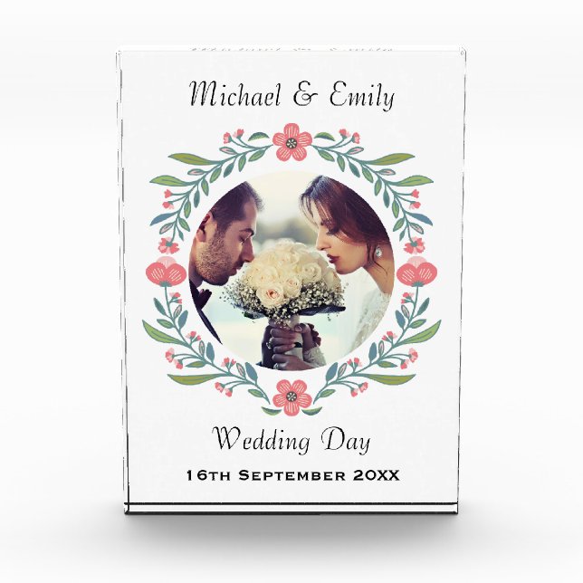 Hübscher Frühling Sommer Hochzeit Blumenkranz Foto (Vorderseite)