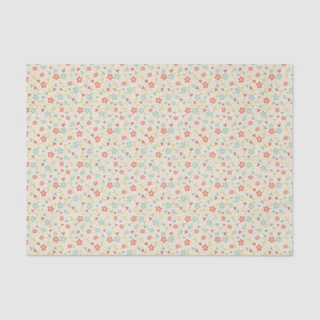 Hübscher Frühling Vintag Seidenpapier (Vorderseite)