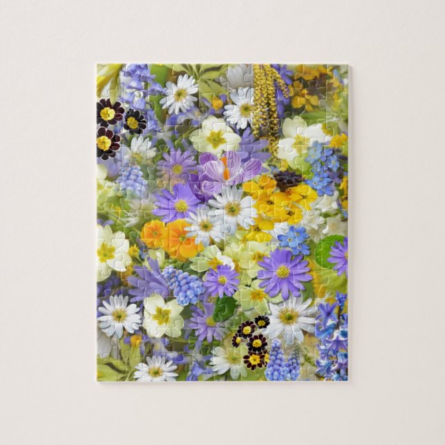 Hübscher Frühlingsfloral Mix Puzzle (Vertikal)