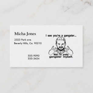 Hübscher Gangster selbst Visitenkarte